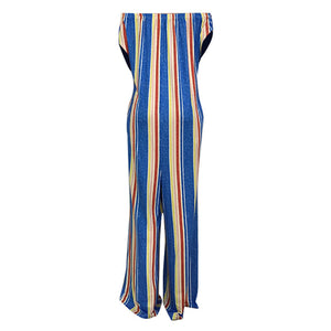 Off Shoulder Striped Tube Jumpsuit #Off Shoulder #Striped SA-BLL55572-1 Women's Clothes and Jumpsuits & Rompers by Sexy Affordable Clothing