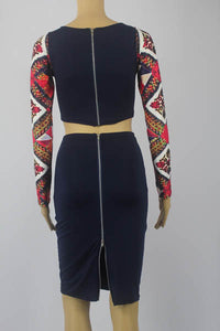African Print Crop Top and Pencil Skirt Set  SA-BLL27937 Sexy Clubwear and Skirt Sets by Sexy Affordable Clothing