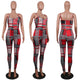 Lattice Straps Colorful Checks Jumpsuit #Straps #Lattice SA-BLL55516-5 Women's Clothes and Jumpsuits & Rompers by Sexy Affordable Clothing