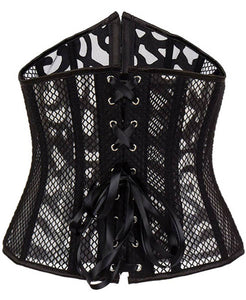 Back Lace-Up Fishnet Bustiers  SA-BLL42713-1 Sexy Lingerie and Corsets and Garters by Sexy Affordable Clothing