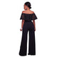 Clarisse Black Embroidery Ruffle Top Strapless Jumpsuit #Black #Jumpsuits SA-BLL55346-2 Women's Clothes and Jumpsuits & Rompers by Sexy Affordable Clothing
