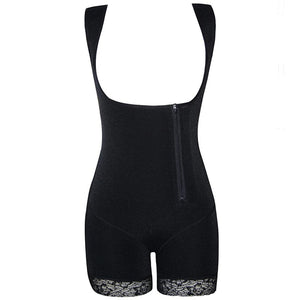 Lace Hem Underbust Seamless Butt Lifter Body Shpaer With Side Zipper #Black #Bodysuit #Shaper #Plus Size SA-BLL42723-1 Women's Clothes and Bodysuits by Sexy Affordable Clothing