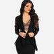 Black Lace Long Sleeve Open Blazer #Black #Top SA-BLL620 Women's Clothes and Blouses & Tops by Sexy Affordable Clothing