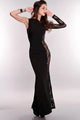 Black One Shoulder Lace Long Sleeve Dress  SA-BLL5007-2 Fashion Dresses and Evening Dress by Sexy Affordable Clothing