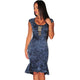 Back Zipper Sexy Denim Party Dress With Fishtail #Zipper #Denim #Fishtail SA-BLL362069 Fashion Dresses and Midi Dress by Sexy Affordable Clothing