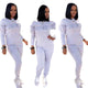 Women Ruffles Patchwork Casual Pant And Top #White #Two Piece SA-BLL28052-1 Sexy Clubwear and Pant Sets by Sexy Affordable Clothing