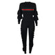 Ruffle Jumpsuit Set #Black #Ruffle SA-BLL55174-3 Women's Clothes and Jumpsuits & Rompers by Sexy Affordable Clothing