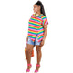 Casual Striped Cotton T-shirt #Short Sleeve #O Neck SA-BLL730 Women's Clothes and Blouses & Tops by Sexy Affordable Clothing