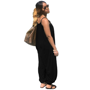 Wide Straps Lazy Jumpsuits #Sleeveless #Straps SA-BLL55593-1 Women's Clothes and Jumpsuits & Rompers by Sexy Affordable Clothing