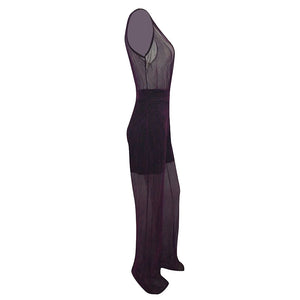 Occassional See-through Purple One-piece Jumpsuit #Sleeveless #See-Through SA-BLL8091 Women's Clothes and Jumpsuits & Rompers by Sexy Affordable Clothing