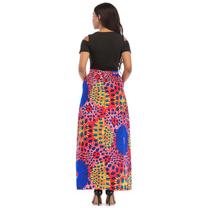 African Print Short Sleeve Blouse and Long Skirt #Short Sleeve #Two Piece #Print #Dashiki #African SA-BLL2432-8 Sexy Clubwear and Skirt Sets by Sexy Affordable Clothing