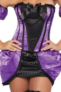5pcs Royal Purple Corset Costume