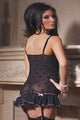 Bow Mesh Chemise with Padded Cups  SA-BLL2132-2 Sexy Lingerie and Chemise by Sexy Affordable Clothing