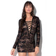 Monarch Lace Up Chemise #Black #Chemise SA-BLL2128 Sexy Lingerie and Chemise by Sexy Affordable Clothing