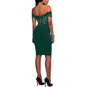 Green Straless Lace Printed Dresses #Strapless SA-BLL36023-1 Fashion Dresses and Midi Dress by Sexy Affordable Clothing