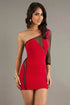 Short One Shoulder Red Dress