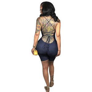Casual Backless Skinny One-piece Rompers #Backless #Skinny SA-BLL55325-1 Women's Clothes and Jumpsuits & Rompers by Sexy Affordable Clothing