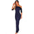 Navy Blue Off Shoulder Belted Palazzo Jumpsuit #Jumpsuit #Navy Blue SA-BLL55371-3 Women's Clothes and Jumpsuits & Rompers by Sexy Affordable Clothing