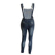 Washing Out Ripped Denim Bib Pants with Beads #Jumpsuit #Sling SA-BLL55430 Women's Clothes and Jumpsuits & Rompers by Sexy Affordable Clothing