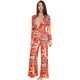 Deep V Digital Print Jumpsuit With Wide Leg #Jumpsuit #Deep V #Print SA-BLL55462-1 Women's Clothes and Jumpsuits & Rompers by Sexy Affordable Clothing