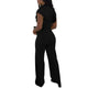 Irene Ruffle Sleeve Cutout Jumpsuit with Wide Leg #Jumpsuit #Black #Ruffle Sleeve #Cut Out SA-BLL55453-3 Women's Clothes and Jumpsuits & Rompers by Sexy Affordable Clothing