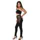 High Rise Skinny Jeans with Side Strap Up #Black #Jeans SA-BLL601-1 Women's Clothes and Jeans by Sexy Affordable Clothing