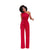 One Shoulder Tunic Belted Jumpsuits #Jumpsuit #Red SA-BLL55395-3 Women's Clothes and Jumpsuits & Rompers by Sexy Affordable Clothing