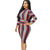 Colorful Striped Stand CollarMid Dress #Long Sleeve #Striped #Print SA-BLL36264 Fashion Dresses and Midi Dress by Sexy Affordable Clothing