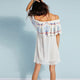 Off The Shoulder Embroidered Lace Beach Dress #Lace #Off Shoulder #Embroidered SA-BLL38537 Sexy Swimwear and Cover-Ups & Beach Dresses by Sexy Affordable Clothing