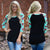 Floral Print Raglan Sleeve Black Top #Tops #Black SA-BLL649-1 Women's Clothes and Blouses & Tops by Sexy Affordable Clothing