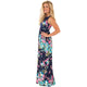 Navy Floral Print Racerback Maxi Dress with Side Pockets #Navy SA-BLL51418-1 Fashion Dresses and Maxi Dresses by Sexy Affordable Clothing