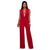 Sabella Red Plunging V-Neck Jumpsuit #Red SA-BLL55335-3 Women's Clothes and Jumpsuits & Rompers by Sexy Affordable Clothing