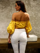 Women's Sexy Ruffle Off Shoulder Blouse Crop Tops