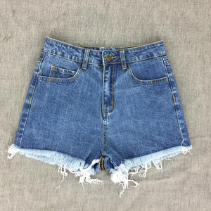 Sexy High Waist Back Zipped-Up Short Jeans #Denim SA-BLL661 Women's Clothes and Jeans by Sexy Affordable Clothing