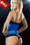 Blue 9 Steel Boned Latex Underbust Corset  SA-BLL42632-1 Sexy Lingerie and Corsets and Garters by Sexy Affordable Clothing