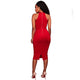 Anica Red Strappy Halter Neck Dress #Midi Dress #Red SA-BLL36128-2 Fashion Dresses and Midi Dress by Sexy Affordable Clothing