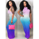 Gradient Color Open Back Sleeveless Maxi Dress #Sleeveless #Rainbow SA-BLL51461 Fashion Dresses and Maxi Dresses by Sexy Affordable Clothing