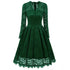 V-neck Lace Evening Dress #Green #Evening Dress