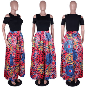 African Print Short Sleeve Blouse and Long Skirt #Short Sleeve #Two Piece #Print #Dashiki #African SA-BLL2432-8 Sexy Clubwear and Skirt Sets by Sexy Affordable Clothing