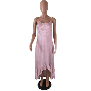 Casual Spaghetti Strap Irregular Hems Dresses #Spaghetti Strap #Ankle Length SA-BLL51469-2 Fashion Dresses and Maxi Dresses by Sexy Affordable Clothing