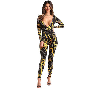 Verona Jumpsuit With Belt #Jumpsuit #V Neck #Long Sleeve SA-BLL55298-2 Women's Clothes and Jumpsuits & Rompers by Sexy Affordable Clothing