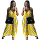 Yellow Casual Floral Printed Ankle Length Dress #Spaghetti Strap #A Line SA-BLL51496 Fashion Dresses and Maxi Dresses by Sexy Affordable Clothing