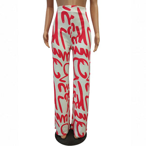 Casual Printed Wide Leg Pants #Printed #Wide Leg SA-BLL751 Women's Clothes and Pants and Shorts by Sexy Affordable Clothing