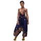 Printed Bohemian Goddess Jumpsuit (Navy Blue) #Printed #Straps #Bohemian SA-BLL55584-5 Women's Clothes and Jumpsuits & Rompers by Sexy Affordable Clothing