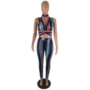 Sleeveless Jumpsuit (Navy/Orange) #Sleeveless SA-BLL55546 Women's Clothes and Jumpsuits & Rompers by Sexy Affordable Clothing