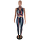 Sleeveless Jumpsuit (Navy/Orange) #Sleeveless SA-BLL55546 Women's Clothes and Jumpsuits & Rompers by Sexy Affordable Clothing