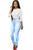 Blue Plain Pockets Button Fly Casual Long Jeans  SA-BLL556 Women's Clothes and Jeans by Sexy Affordable Clothing