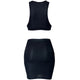 Mesh Vest Top And Skirt Two Sets #Black #Two Pieces #Mesh #Vest Top SA-BLL282573 Sexy Clubwear and Skirt Sets by Sexy Affordable Clothing