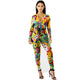 Look Alive Jumpsuit #Deep V Neck #Character Portrait SA-BLL55480 Women's Clothes and Jumpsuits & Rompers by Sexy Affordable Clothing