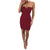 Women's Red Sexy Wrap Bodycon Dress #Sleeveless #Strapless SA-BLL2449-2 Fashion Dresses and Bodycon Dresses by Sexy Affordable Clothing
